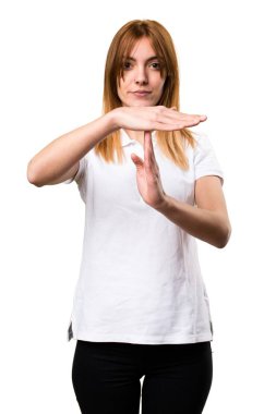 Zaman aşımı jest yapma güzel genç kız