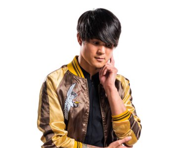 Asya yakışıklı modeli adam Studio