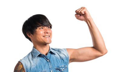 Şanslı Asya yakışıklı adam