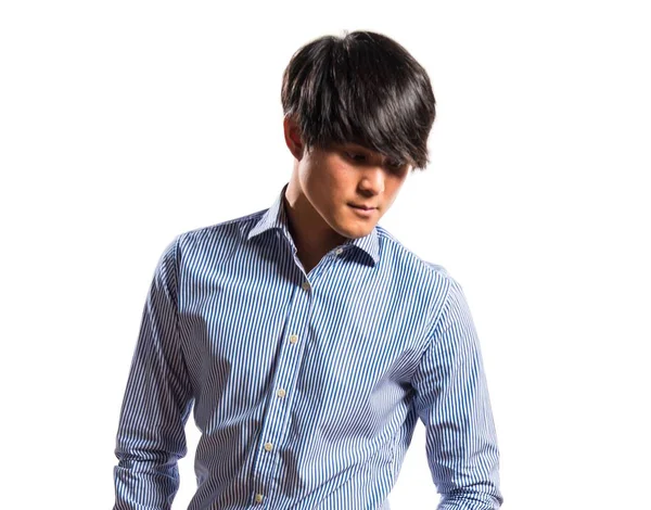 Asijský model pohledný muž ve studiu — Stock fotografie