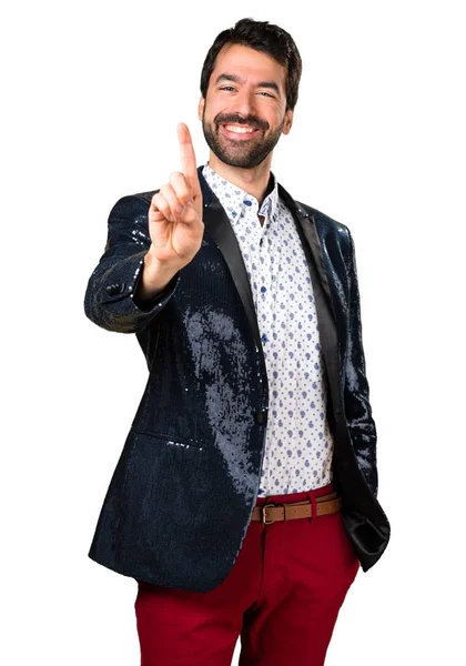 Adam bir sayma ceket ile