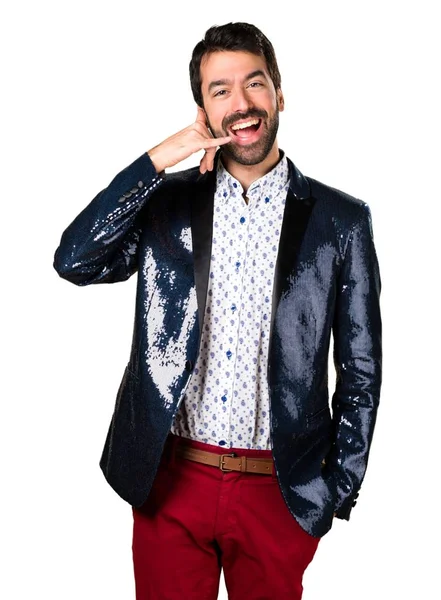 Adam telefonu jest yapma ceket ile