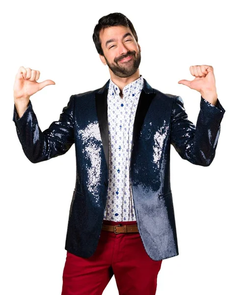 Adamın ceketi kendisiyle gurur ile