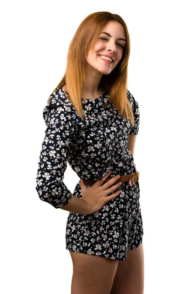 윙크 하는 아름 다운 젊은 여자 — 스톡 사진