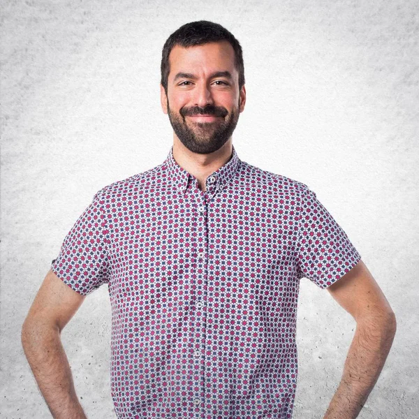 Hombre guapo sobre fondo blanco aislado — Foto de Stock