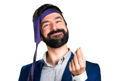 Çılgın ve sarhoş işadamı para hareketi yapma