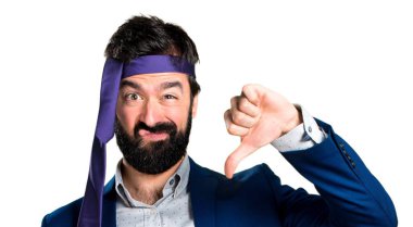 Çılgın ve sarhoş işadamı kötü sinyal verme