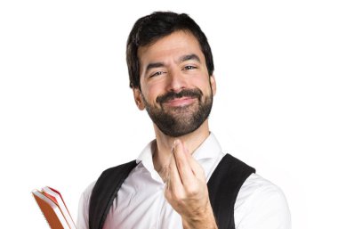 Öğrenci adam para hareketi yapma