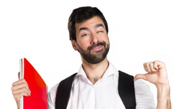 Öğrenci adam kendisiyle gurur