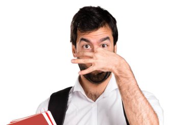 Öğrenci adam kötü jest kokulu yapma