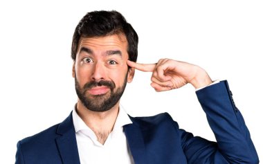 Yakışıklı adam deli jest yapma