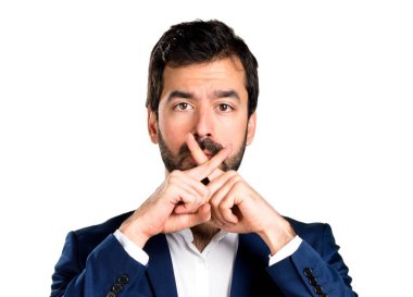 yakışıklı adam yapma sessizlik jest