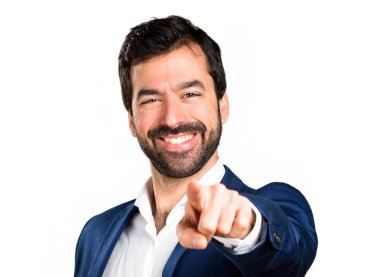 Yakışıklı adam önüne işaret