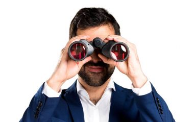 Dürbün ile yakışıklı adam