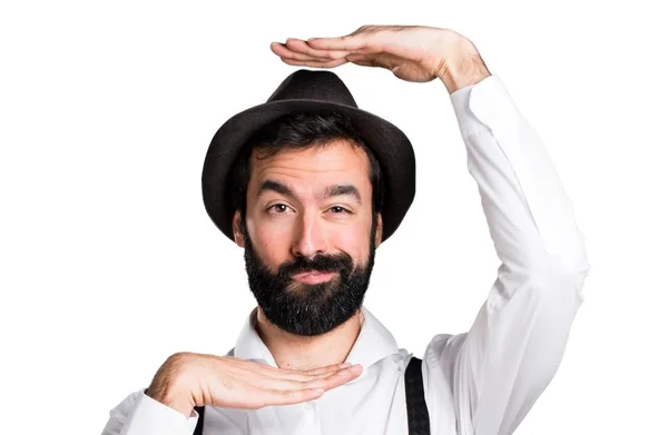 Hipster man with beard — Stock Photo, Image