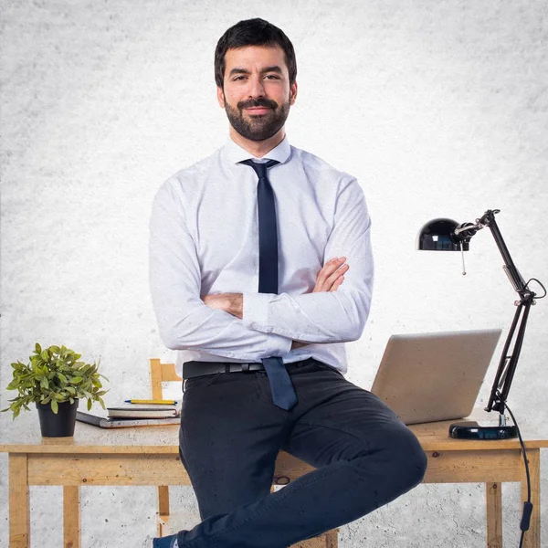 Handsome businessman in his office — Stock Photo, Image