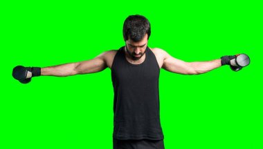 Sakallı yakışıklı esmer adam