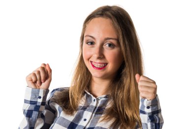 Şanslı sarışın genç kız