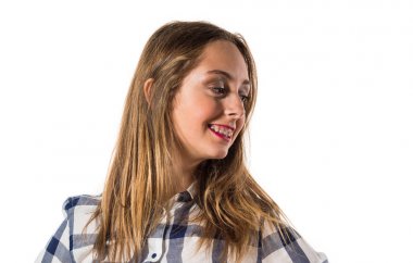 Sarışın genç kız yanal arıyorsunuz