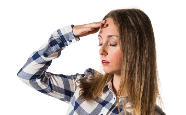 Frustrated blonde teen girl — Stock Photo, Image