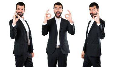 Yakışıklı işadamı Ok işareti yapım seti