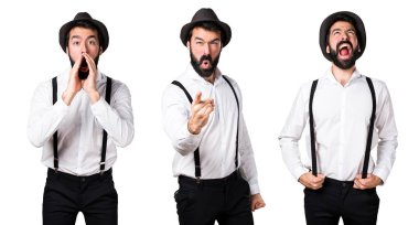 Sakal bağıran adamla hipster