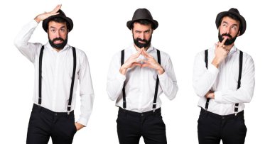 Hipster adam sakal düşünce ile