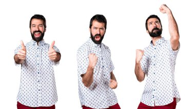 Sakallı şanslı esmer yakışıklı