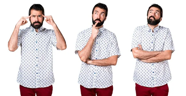 Şüpheleri sakallı yakışıklı esmer adam