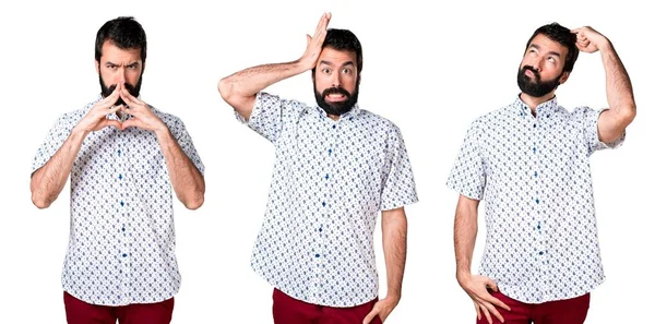 Şüpheleri sakallı yakışıklı esmer adam