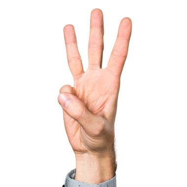 Üç sayım adamın elini