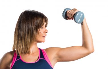 Spor kadın halter yapma