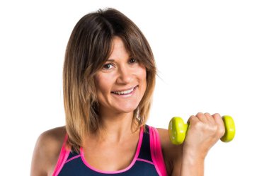 Spor kadın halter yapma