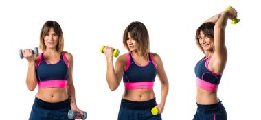 Spor kadın halter yapma