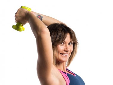 Spor kadın halter yapma