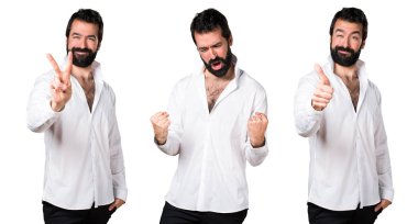 Sakallı şanslı yakışıklı adam