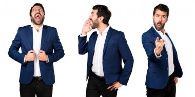 Sakallı yakışıklı adam kümesi