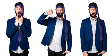 Çılgın ve sarhoş işadamı kötü sinyal verme