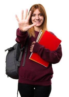 Öğrenci kadın beş sayma