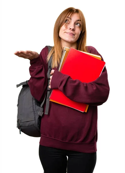 Estudiante mujer haciendo gesto sin importancia — Foto de Stock