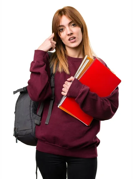 Estudiante haciendo gesto loco — Foto de Stock