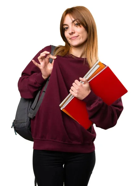 Estudante mulher orgulhosa de si mesma — Fotografia de Stock