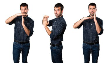 Esmer adam zaman aşımı jest yapma kümesi