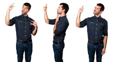 Esmer adam küçük işareti yapım seti