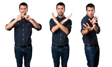 Esmer adam hiç jest yapma kümesi