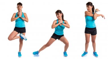 Güzel spor kadın germe