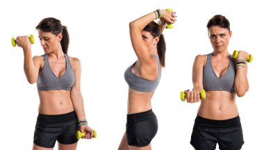 Spor kadının halter yapması