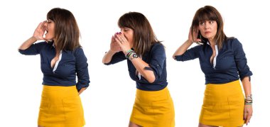 güzel kadın bağırarak