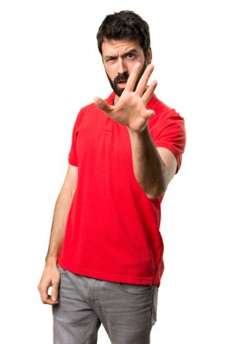 yakışıklı bir adam yapma dur işareti