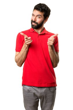 Yakışıklı adam önüne işaret